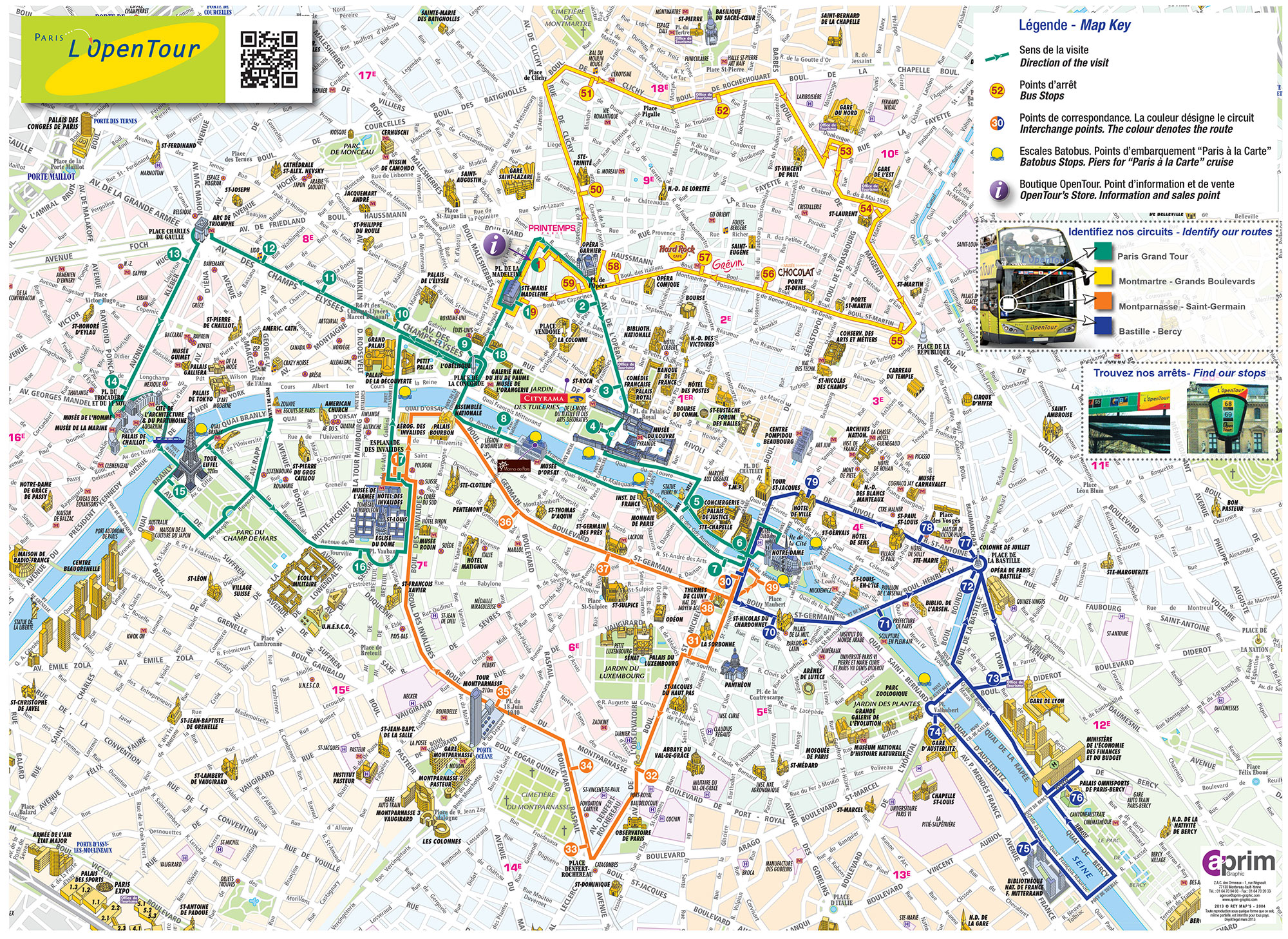 plan de paris touristique - Image
