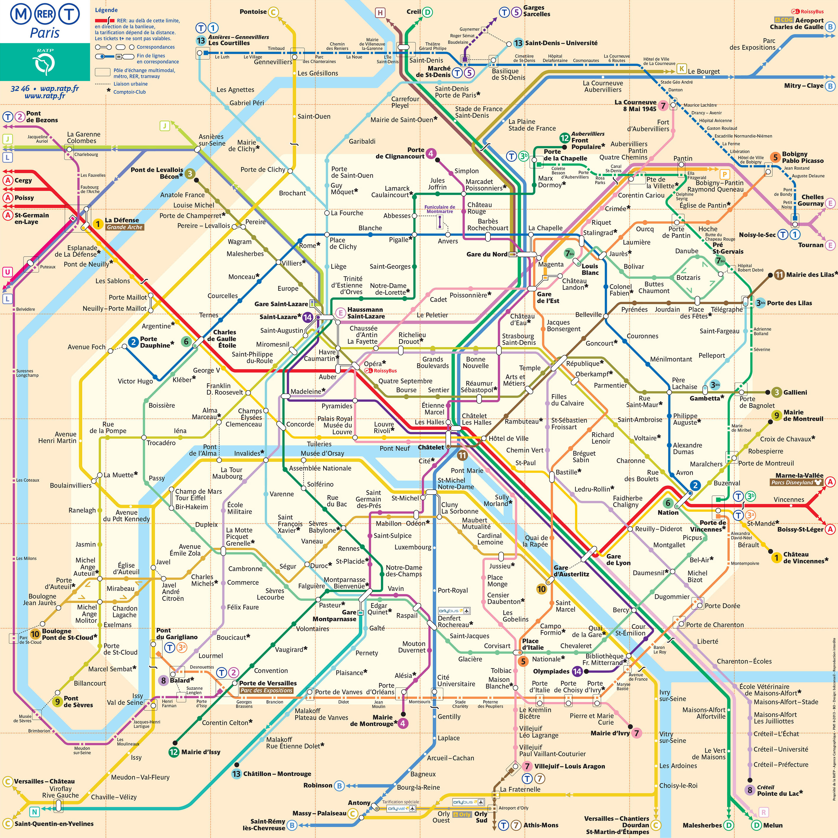 carte de métro paris