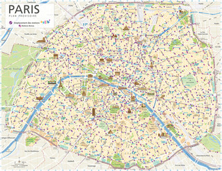 Carte des stations Vélib de Paris
